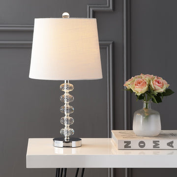 Kevin 22" Glass/Metal LED Table Lamp - JONATHAN Y